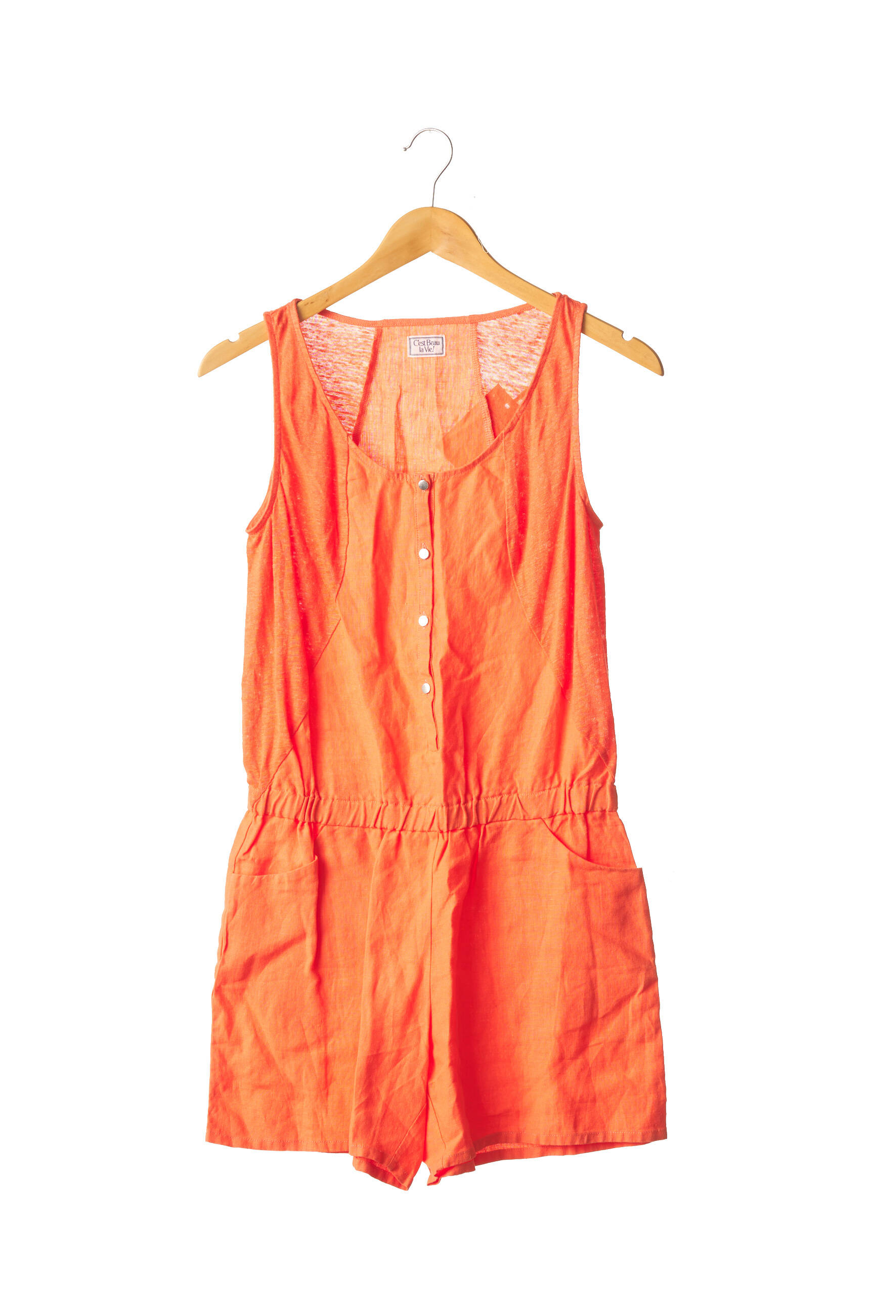 C Est Beau La Vie Combi Shorts Femme couleur orange