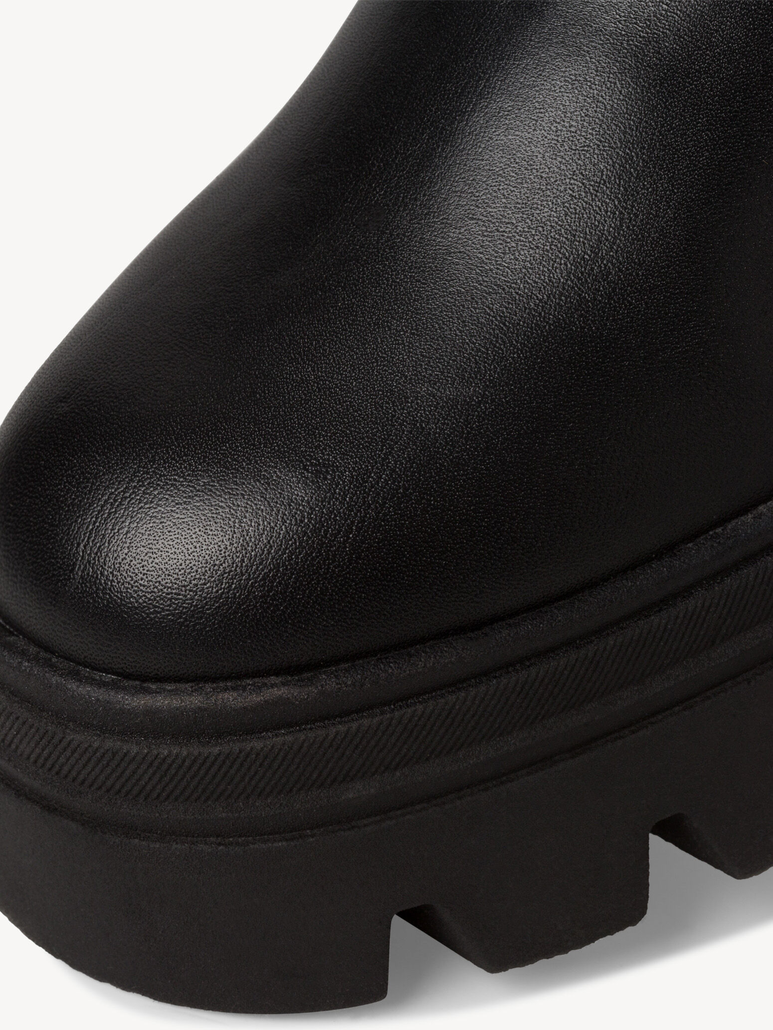 Bottine Chelsea en cuir - noir
