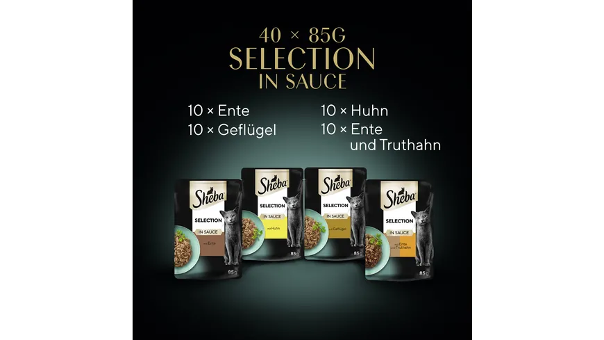 Sheba Katzennassfutter Selection in Sauce Geflügel Vorratspack 3.4 kg