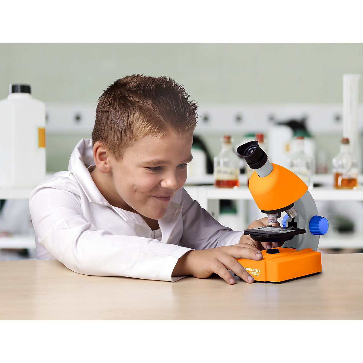 Kindermikroskop mit Zoomokular 40x-640x Vergrößerung