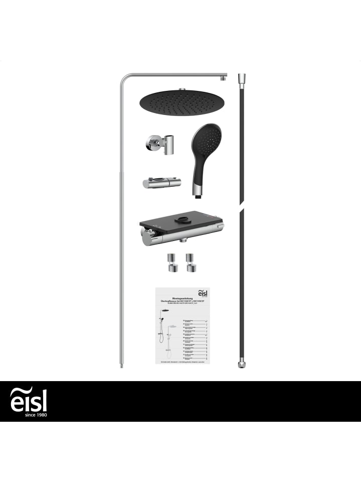 eisl since 1980 Thermostat Duschset GRANDE VITA in Chrom/Schwarz  günstig kaufen onesize