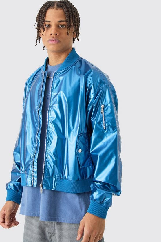 Kastige Metallic Ma1 Bomberjacke