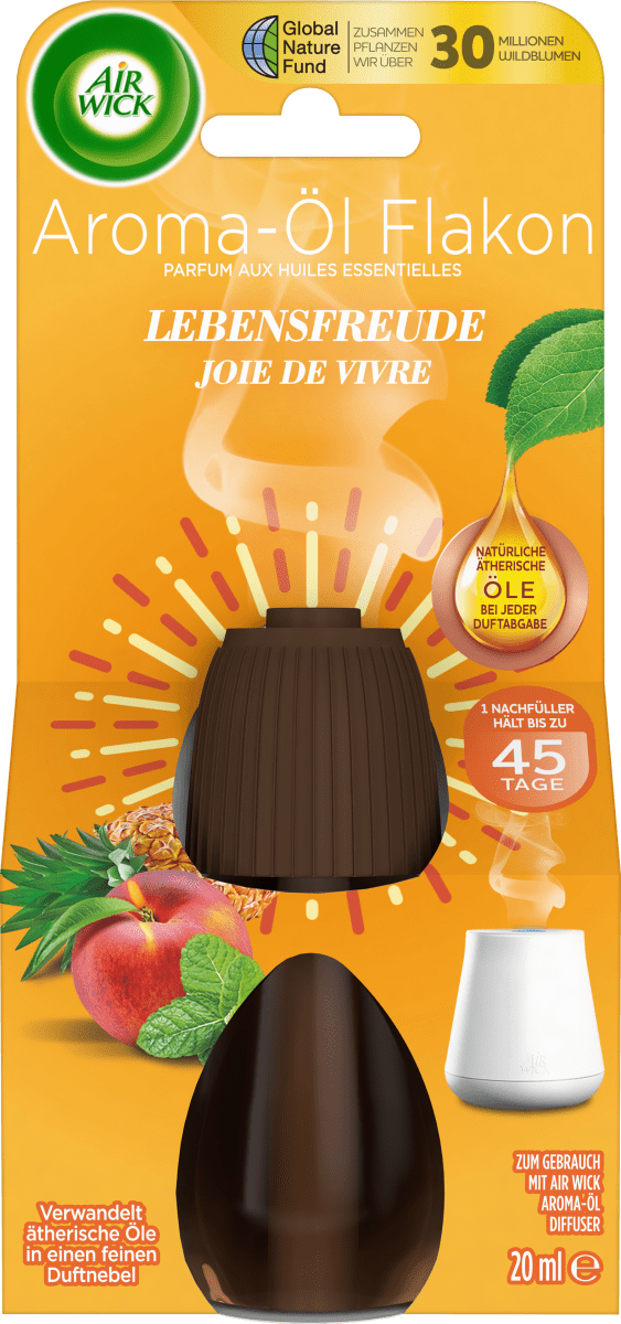 Lufterfrischer Aroma-Öl Lebensfreude Nachfüllpack, 1 St