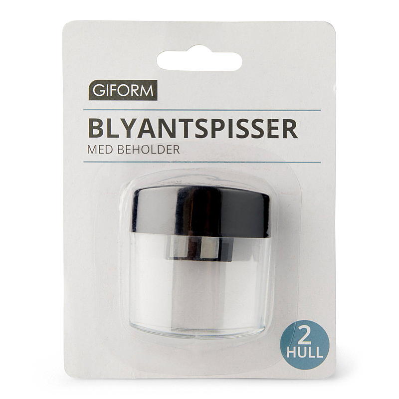 Giform Blyantspisser 2 hull m/beholder Giform