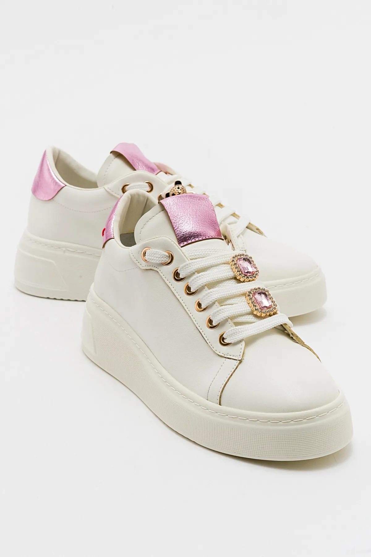 LuviShoes  GRAU Weiße Sport-Sneaker für Damen