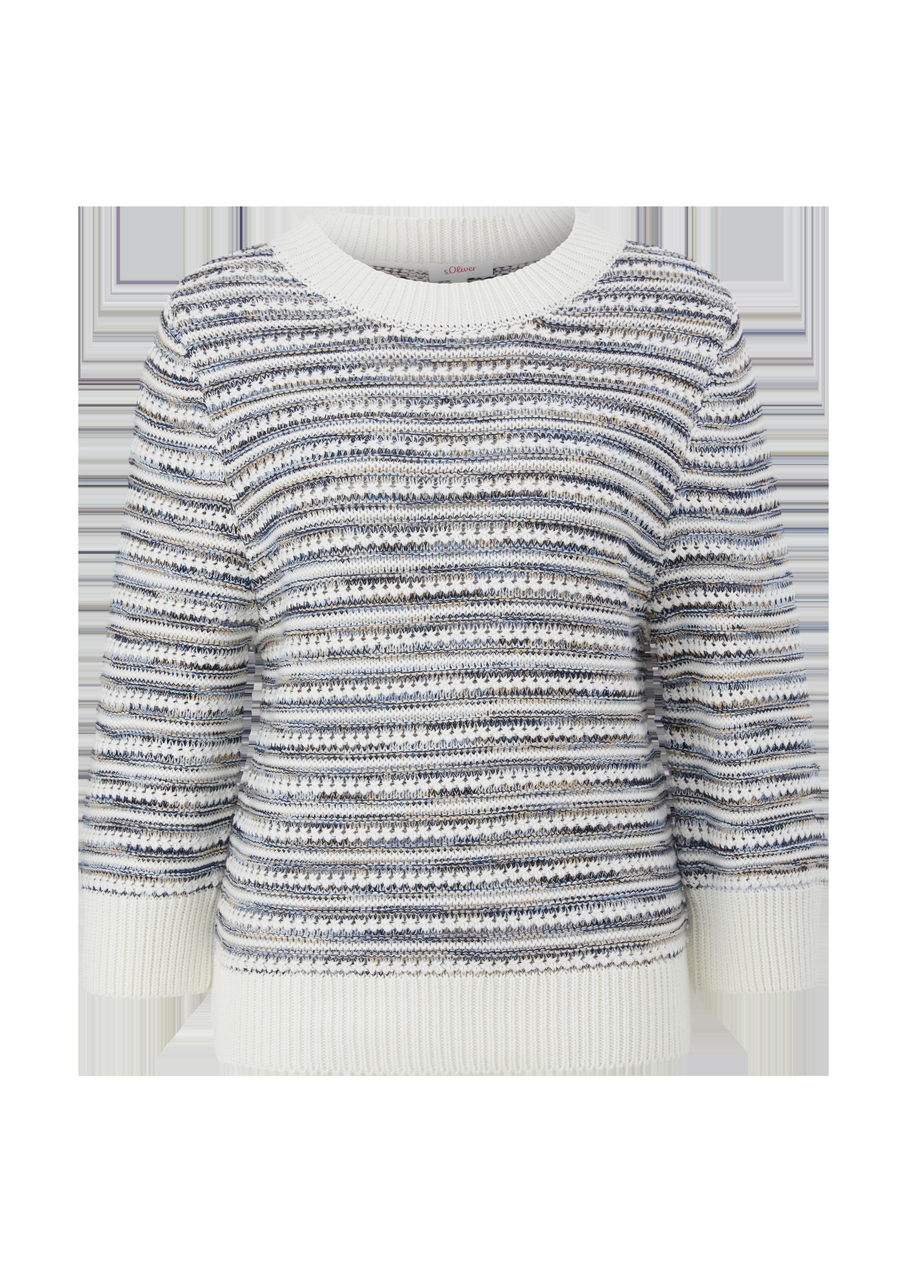 Strickpullover mit Streifen  2126971-02X4