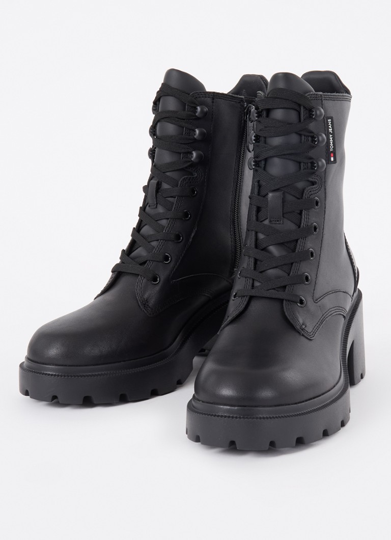 Ghete din piele cu șireturi Tommy Hilfiger