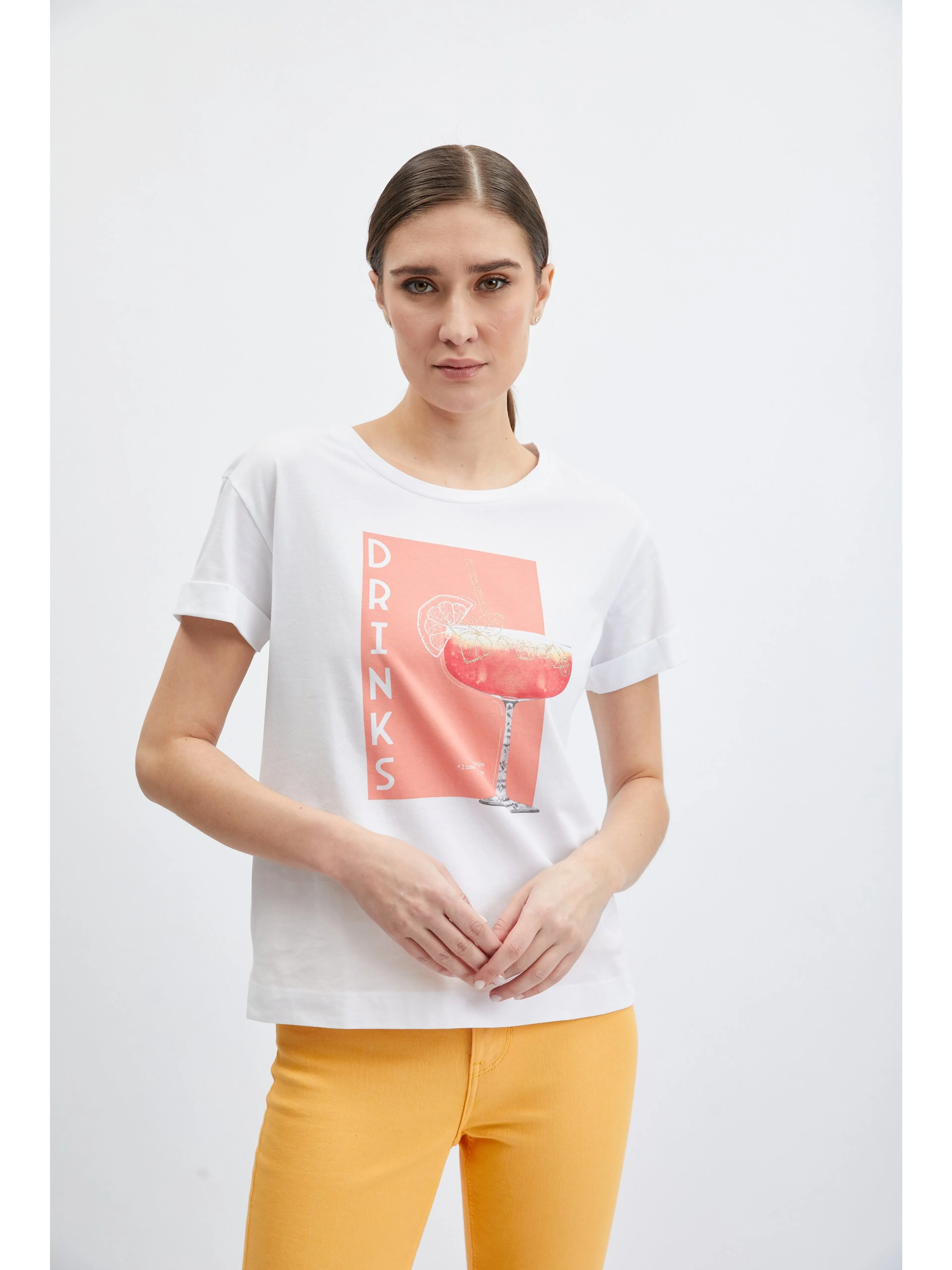 Weißes ORSAY Damen-T-Shirt