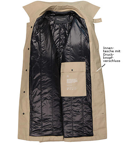 Marc O'Polo, Mantel, Bio Baumwolle wasserabweisend, beige