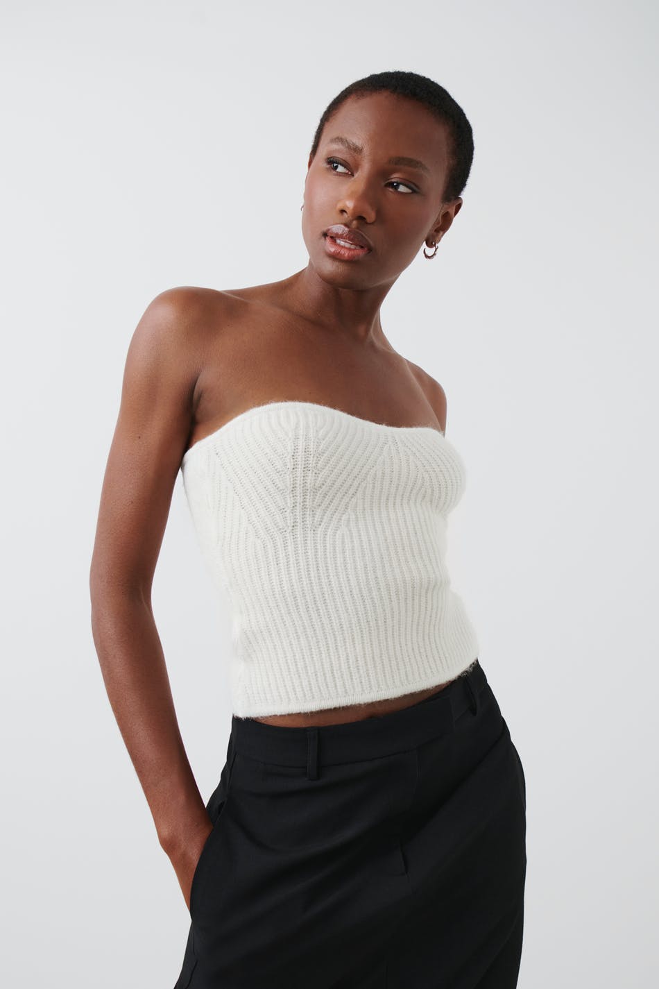 Knitted tube top