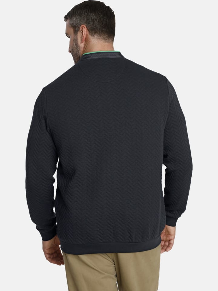 Charles Colby Sweatjacke ANNTHONY in dunkelblau günstig kaufen 3XL