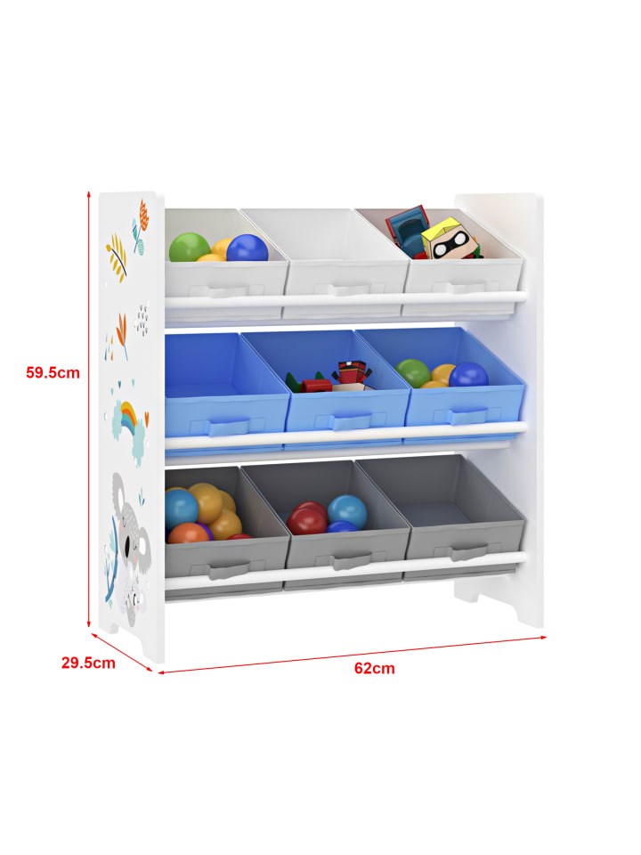 en.casa Kinderregal Boiro in Blau (H)59.5cm (B)62cm (T)29.5cm günstig kaufen onesize