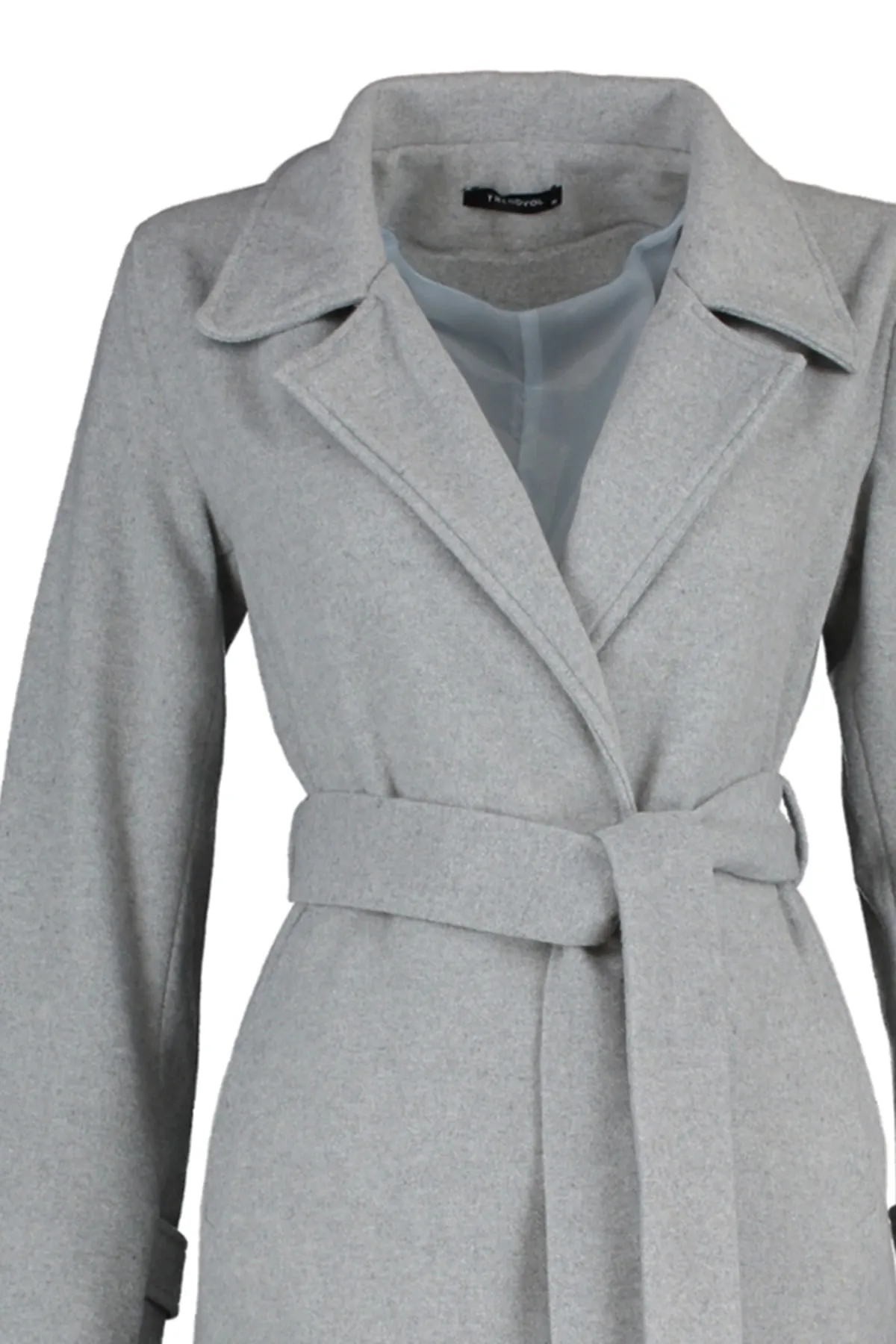 Trendyol Modest  Mantel - Grau - Zweireihig