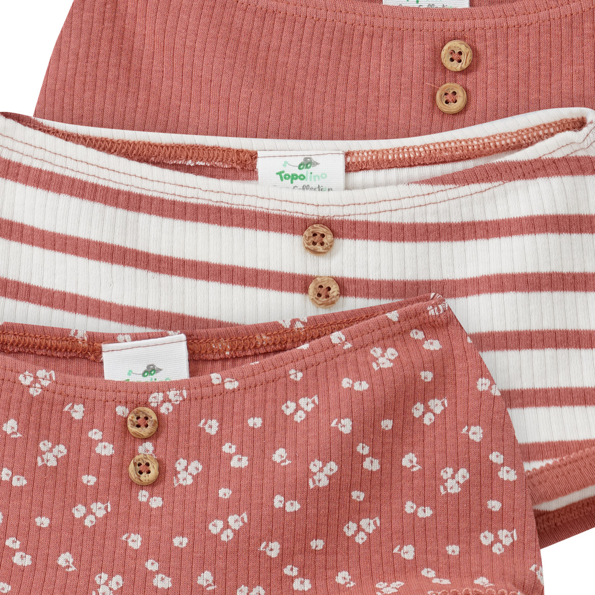 3 Mädchen Pantys mit Rippstruktur