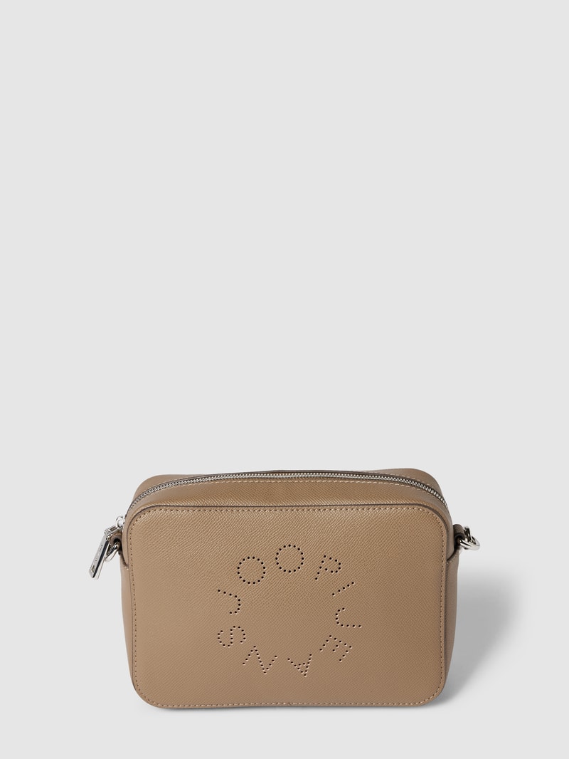 Crossbody Bag aus echtem Leder in taupe
