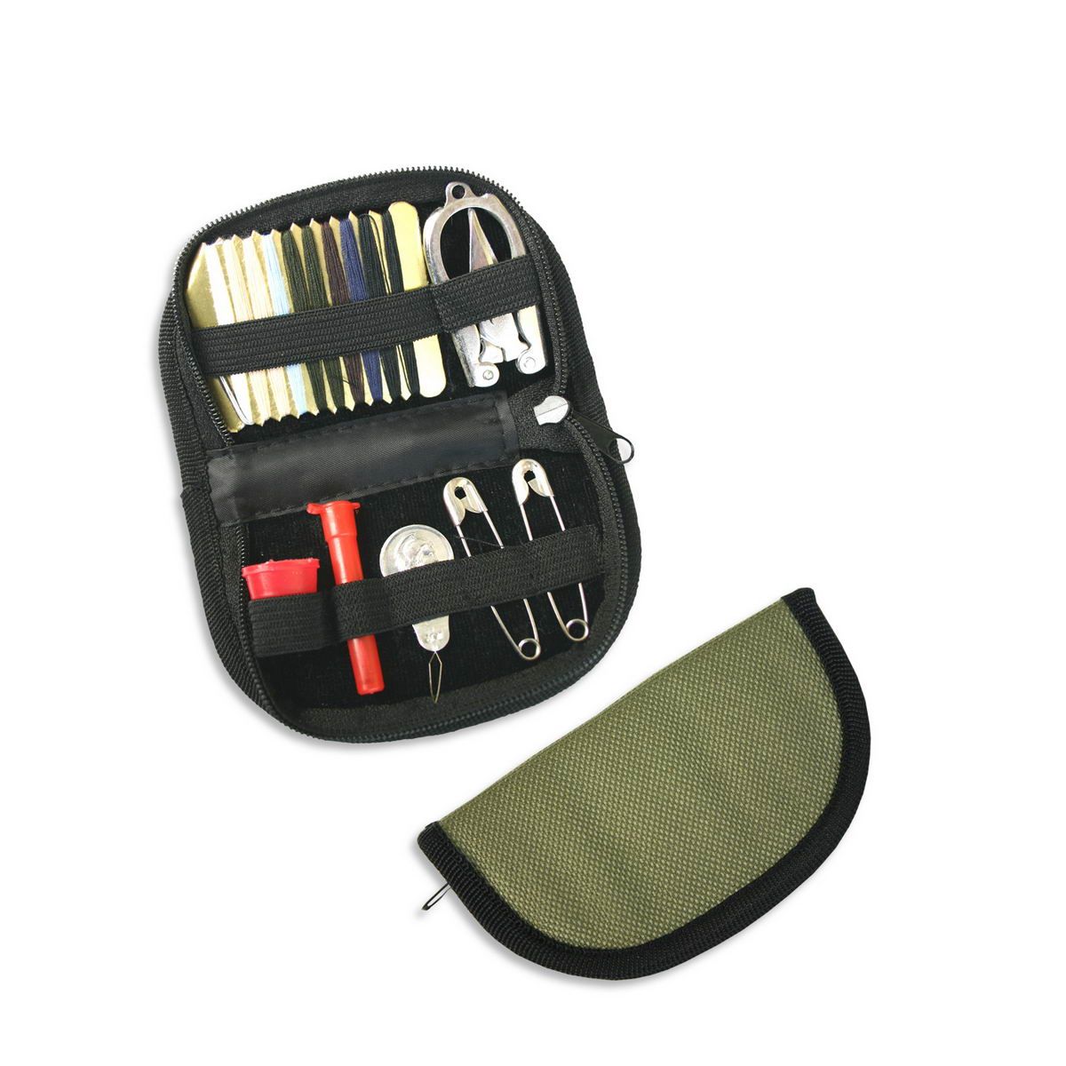 Nähzeug mit Etui oliv