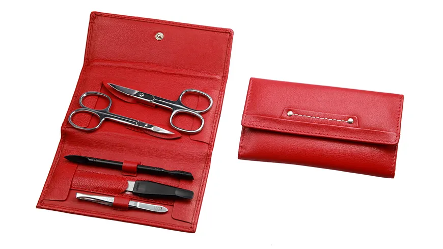 Kniebes SONNENSCHEIN Manicure-Etui flammrot