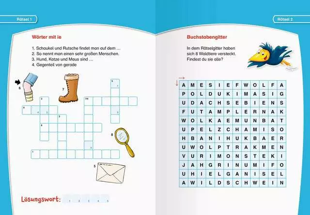 Leserabe: Kreuzworträtsel zum Lesenlernen (2. Lesestufe)