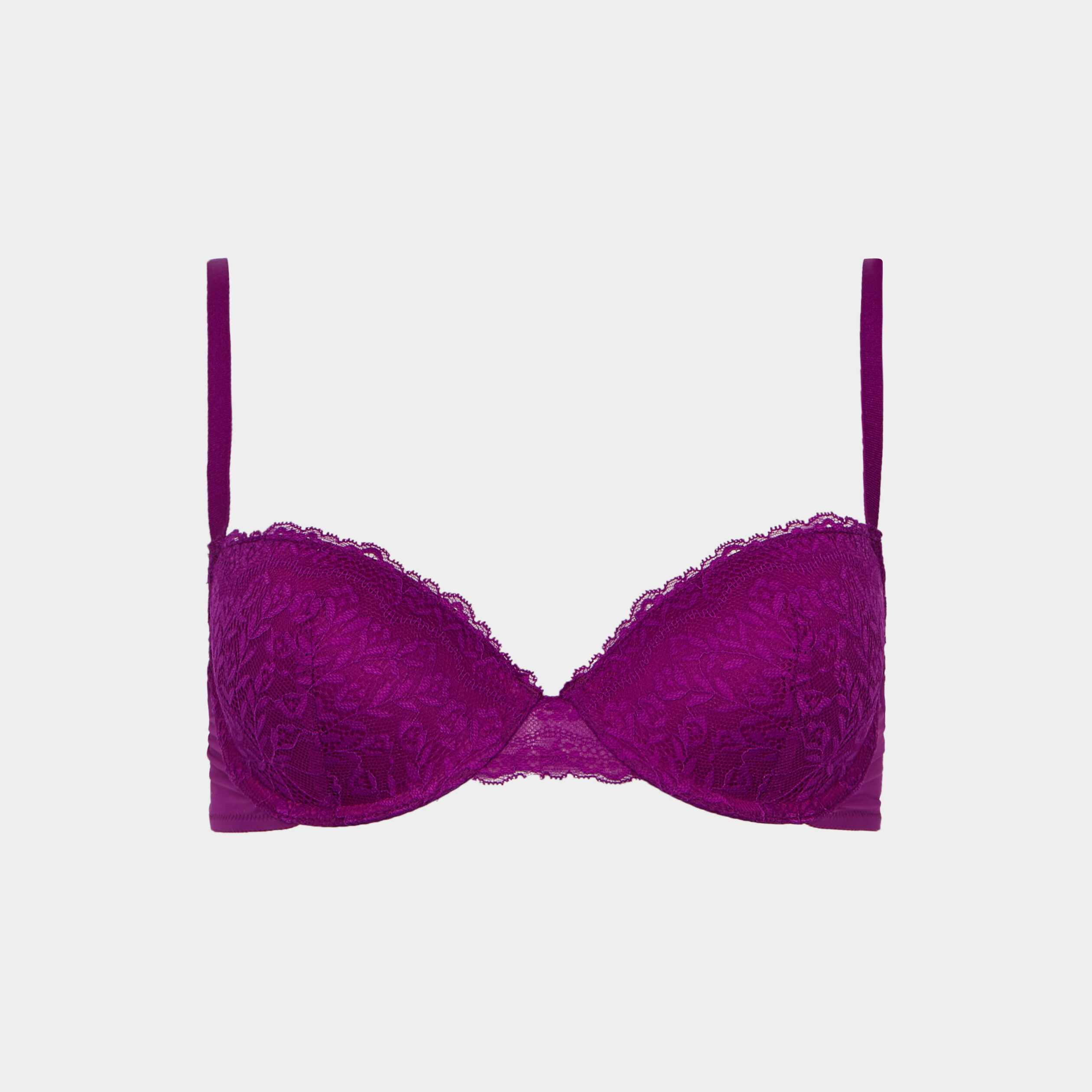 Soutien-gorge corbeille micro dentelle violet femme | La Halle
