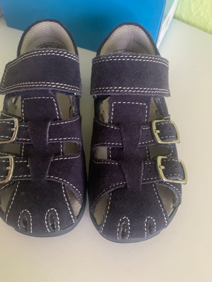 Richter Shoes Leder-Halbsandalen in Dunkelblau günstig kaufen 26