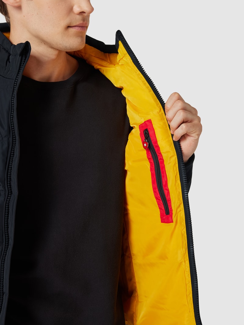 Steppweste mit Label-Applikation Modell 'SNOWDOME VEST' in marineblau