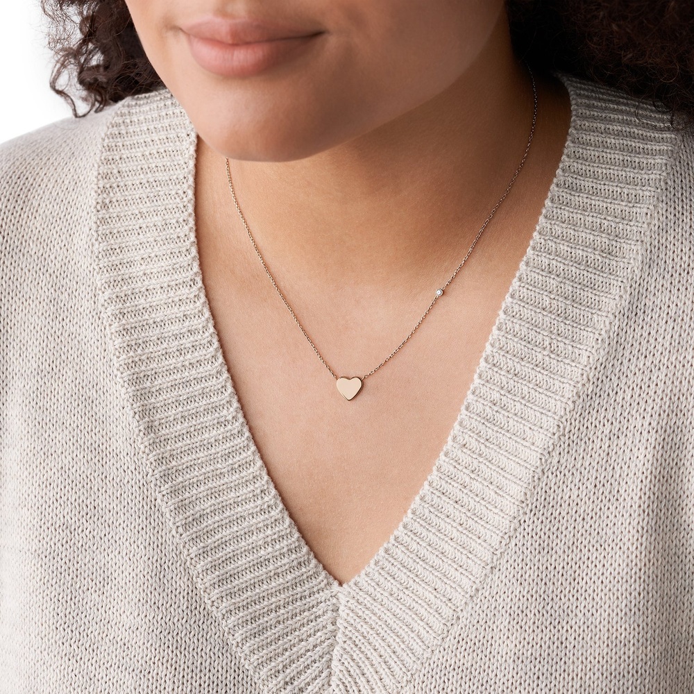 Fossil Chaînette Acier inoxydable collier