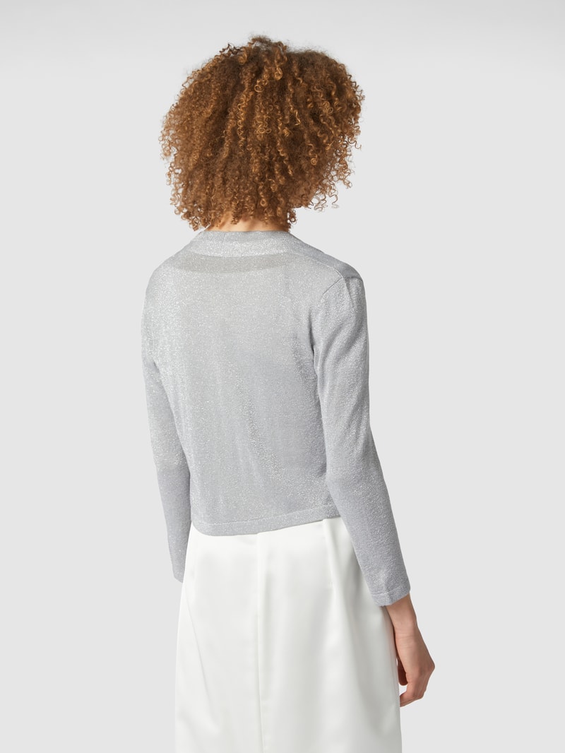 Bolero mit Effektgarn in silber meliert