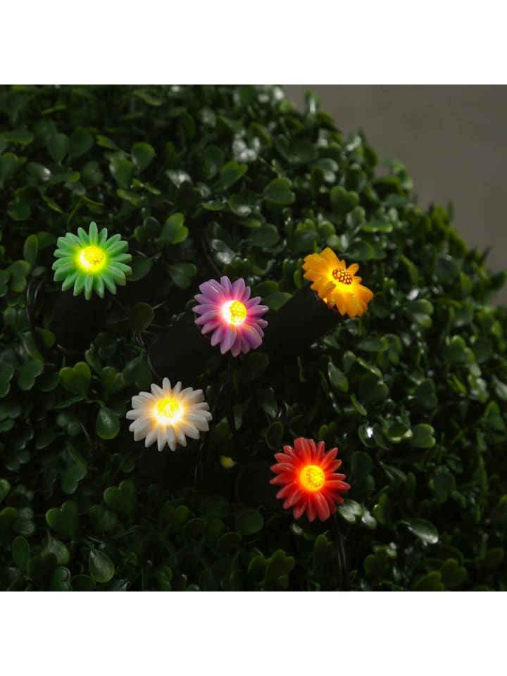 MARELIDA LED Solar Lichterkette Blumen 5 Beetstecker Gartenstecker H: 17cm in bunt günstig kaufen onesize