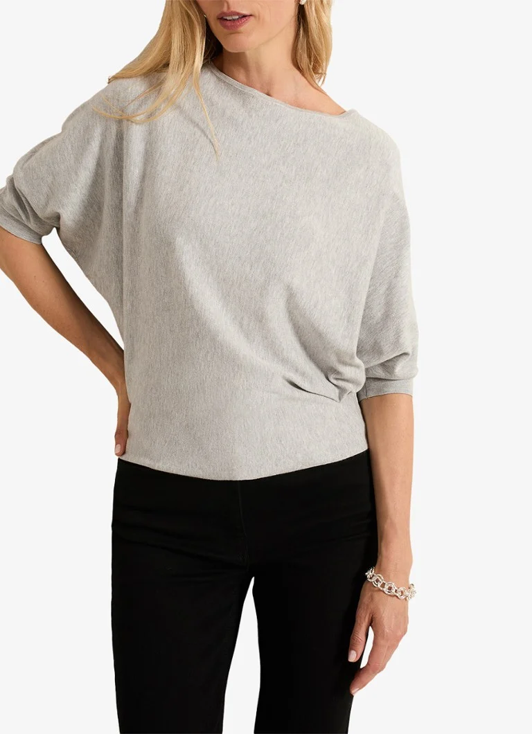 Pulover Phase Eight Cristine din tricot fin cu imprimeu mixt