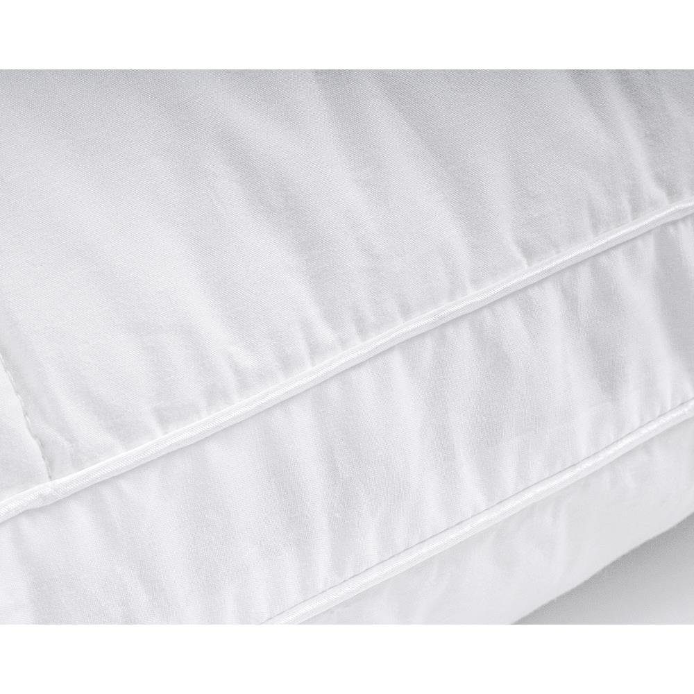 3-Kammer-Kopfkissen 3-KAMMER-3D-MIKROGEL-KISSEN WEISS, Sitheim-Europe, Füllung: Unten und oben: 120 g/m² Microgel-Polyester Kern: weiße Gänsefedern, Bezug: Baumwolle, seitenschläfer, rückenschläfer, Bauchschläfer