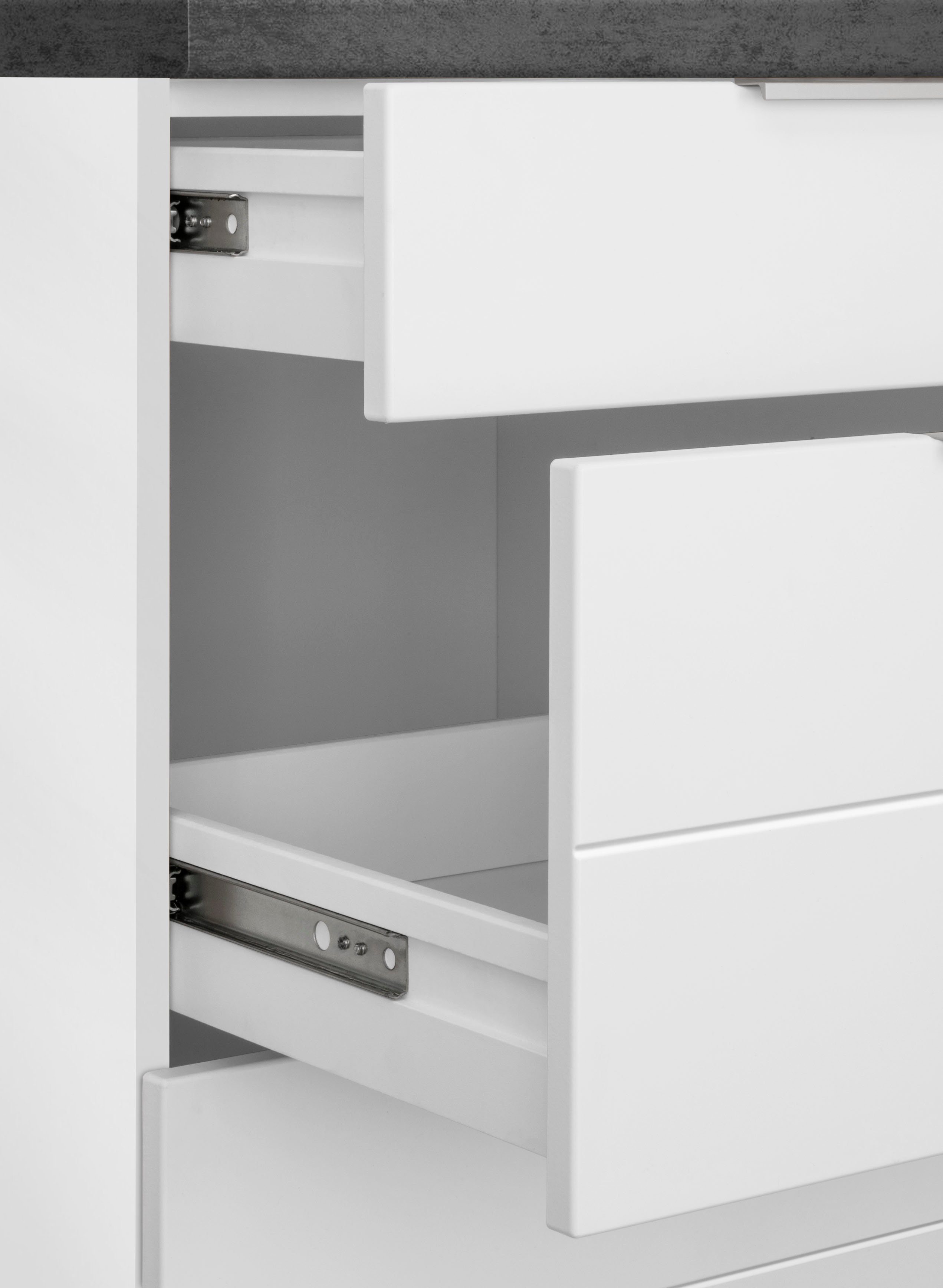 HELD MÖBEL Küche Luhe, Stellbreite 240x270 cm, wahlweise mit oder ohne E-Geräten, MDF-Fronten