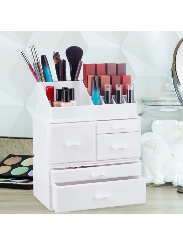 relaxdays Makeup Organizer in Weiß günstig kaufen onesize