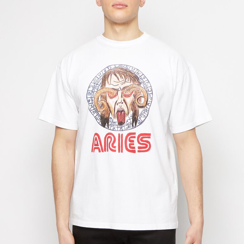 Aries Astrology For Aliens SS Tee white