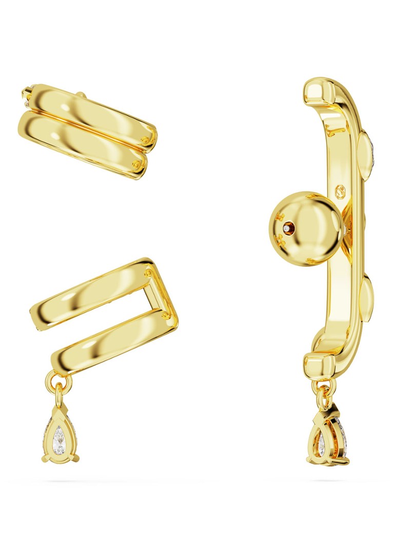 Orecchini Swarovski Dextera placcati in oro, set da 3