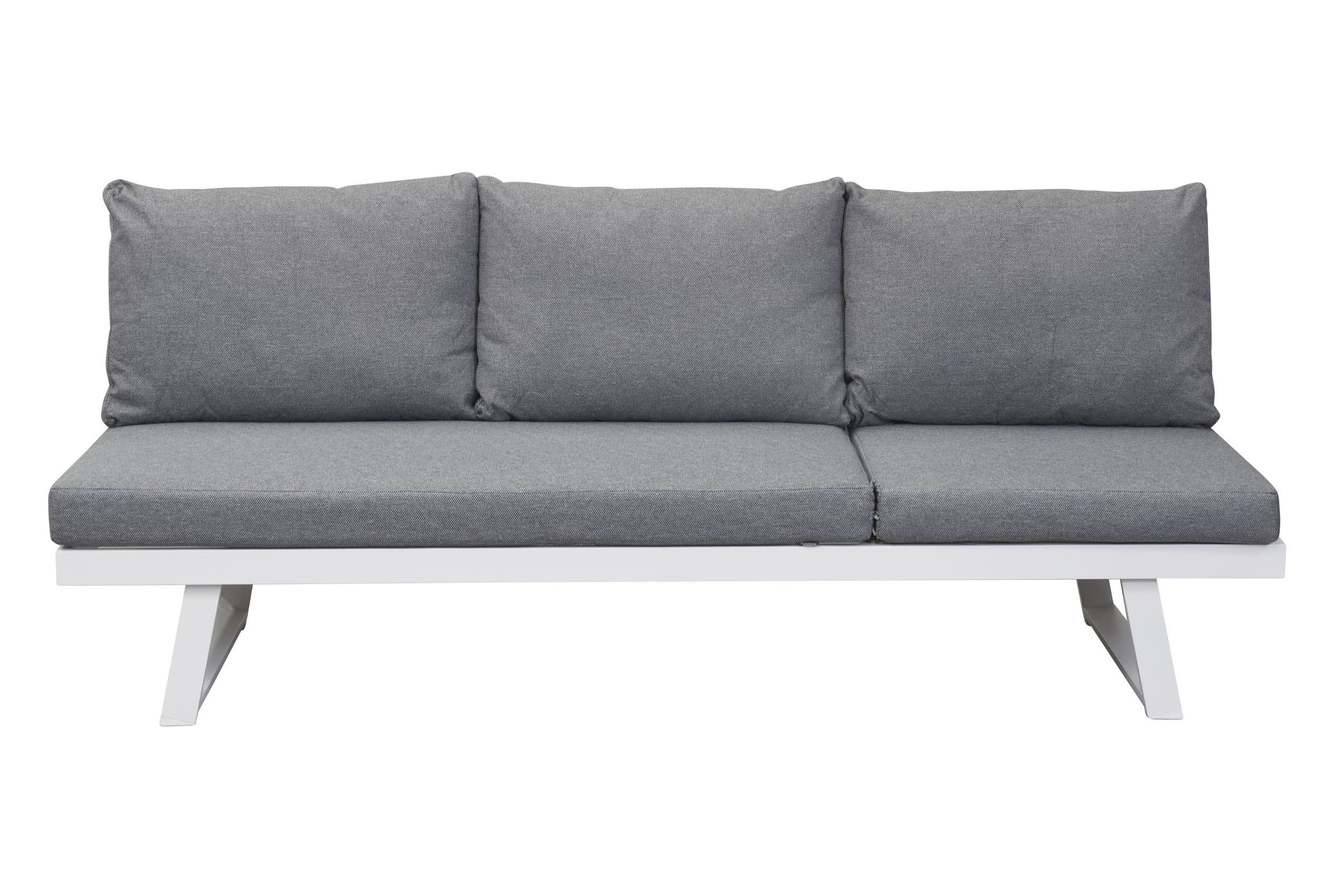 LC Garden Loungesofa LC Garden Sunewo Multifunktionssofa weiß 3-Sitzer Polstergarnitur