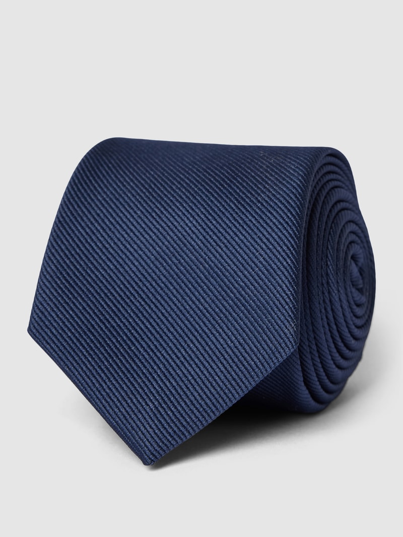 Krawatte mit Strukturmuster in marineblau