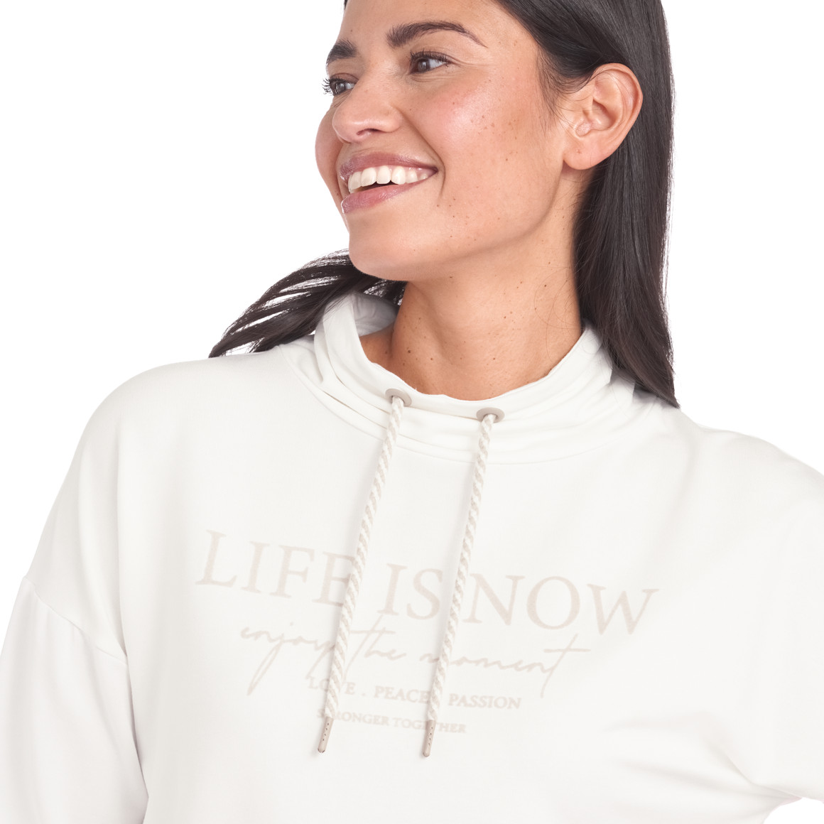 Damen Langarmshirt mit Statement-Print