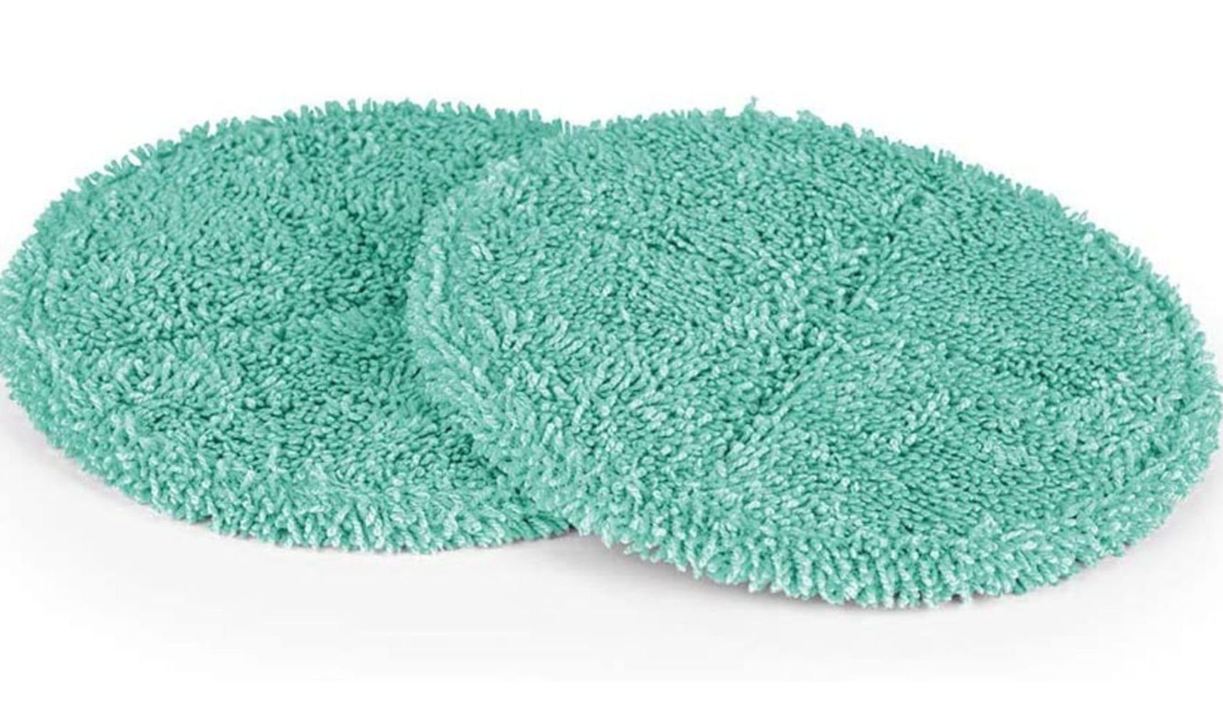 CLEANmaxx Wischmopp (Ersatz-Pads 2er-Set) für Akku-Spray-Mopp 360° Bodenwischer, türkis.