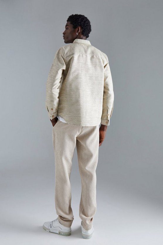 Bouclee-Overshirt mit Tasche