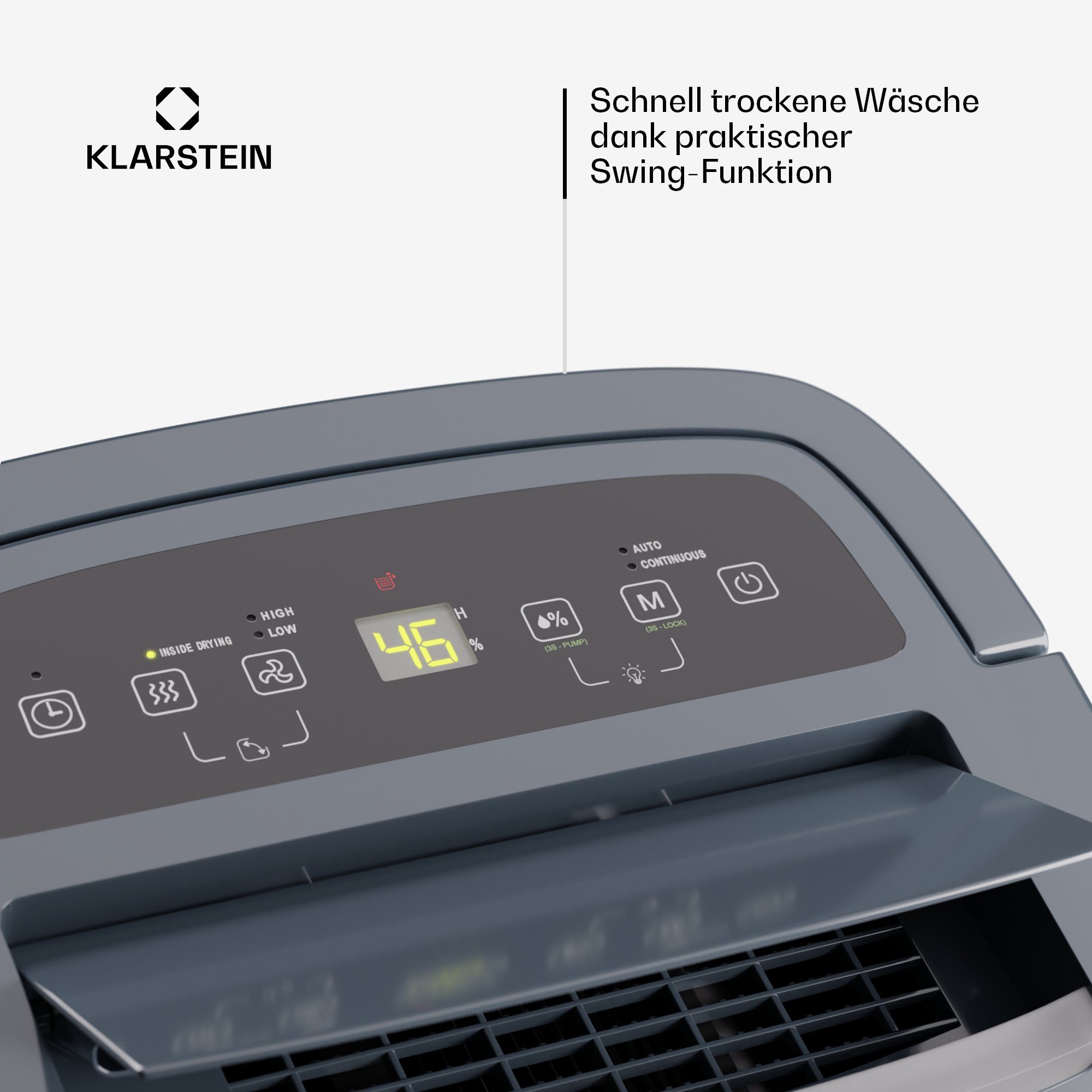 Klarstein Luftentfeuchter DryFy Connect 30 Luftentfeuchter, elektrisch WiFi Kompression 30l/d 25-30m²
