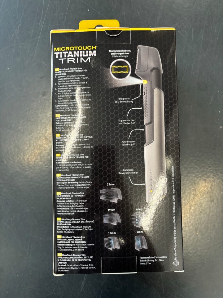 Micro Touch Microtouch Haarschneider Titanium Trim in Grau günstig kaufen onesize