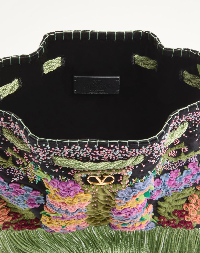 Sac brodé Alice Nellcôte de Valentino Garavani avec franges