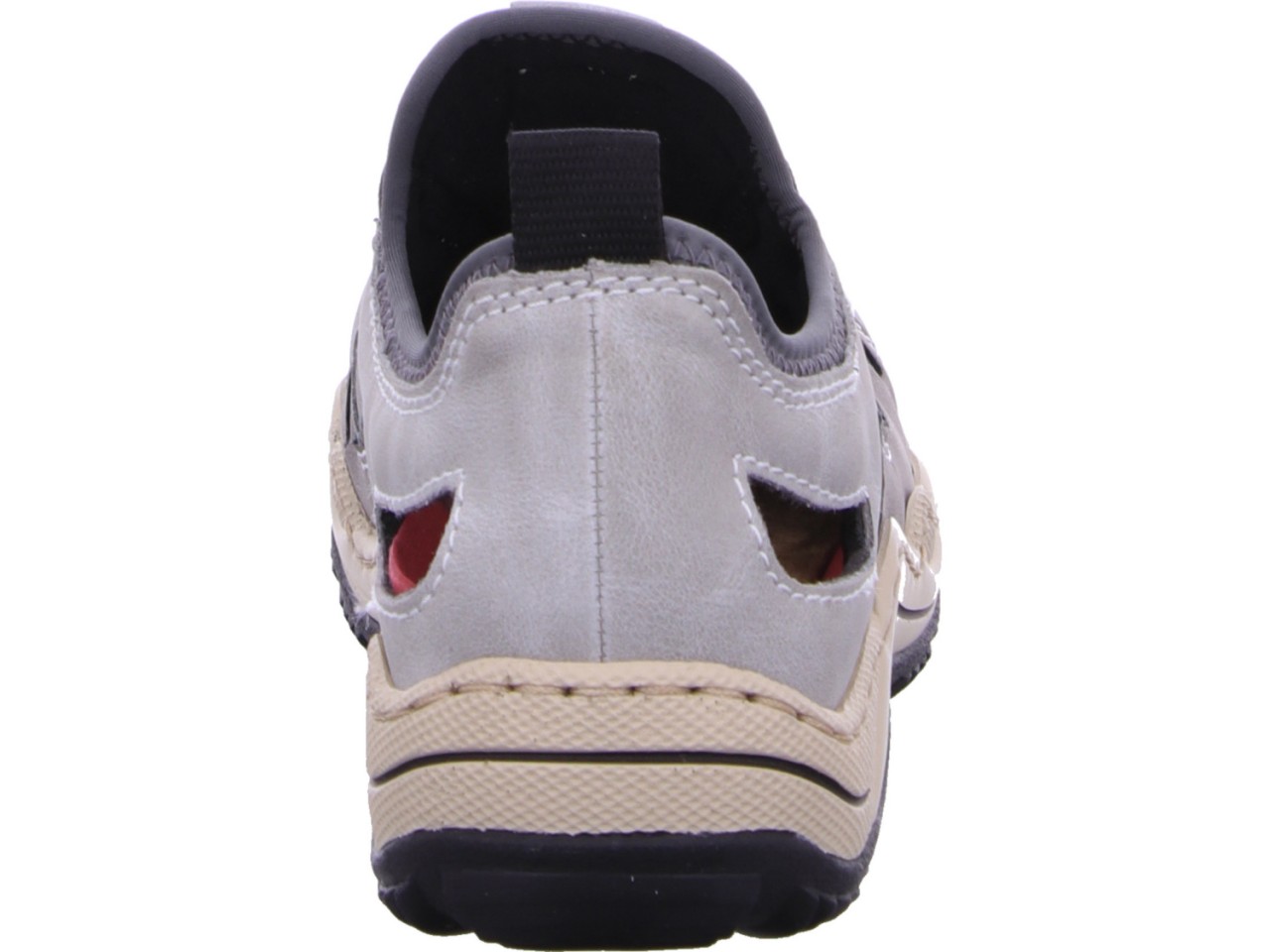 RIEKER Sportliche Slipper grau