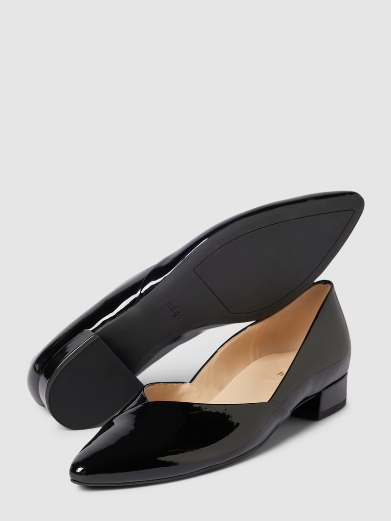 Ballerinas in glänzender Optik Modell 'Boulevard' in schwarz