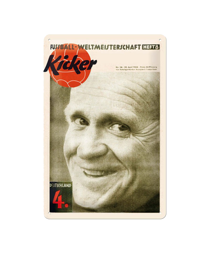 kicker Retro-Blechschild 1958