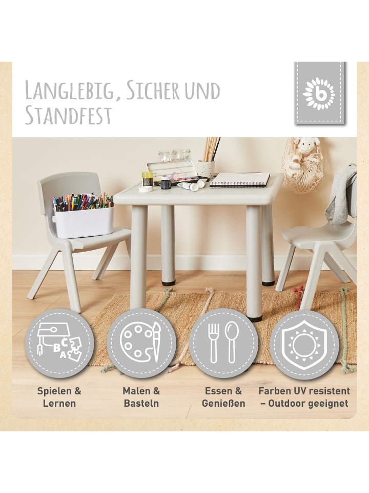 Bieco Spielwaren Kinderstuhl bis 80 kg Belastbar in Grau günstig kaufen onesize
