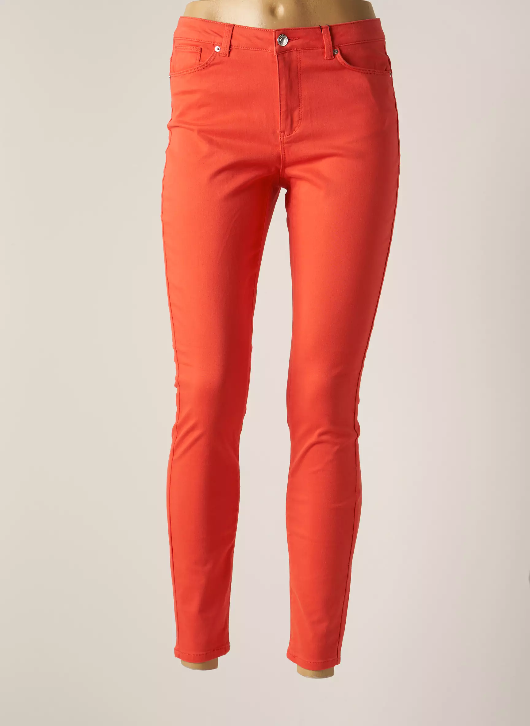 Vero Moda Pantalons Slim Femme couleur orange