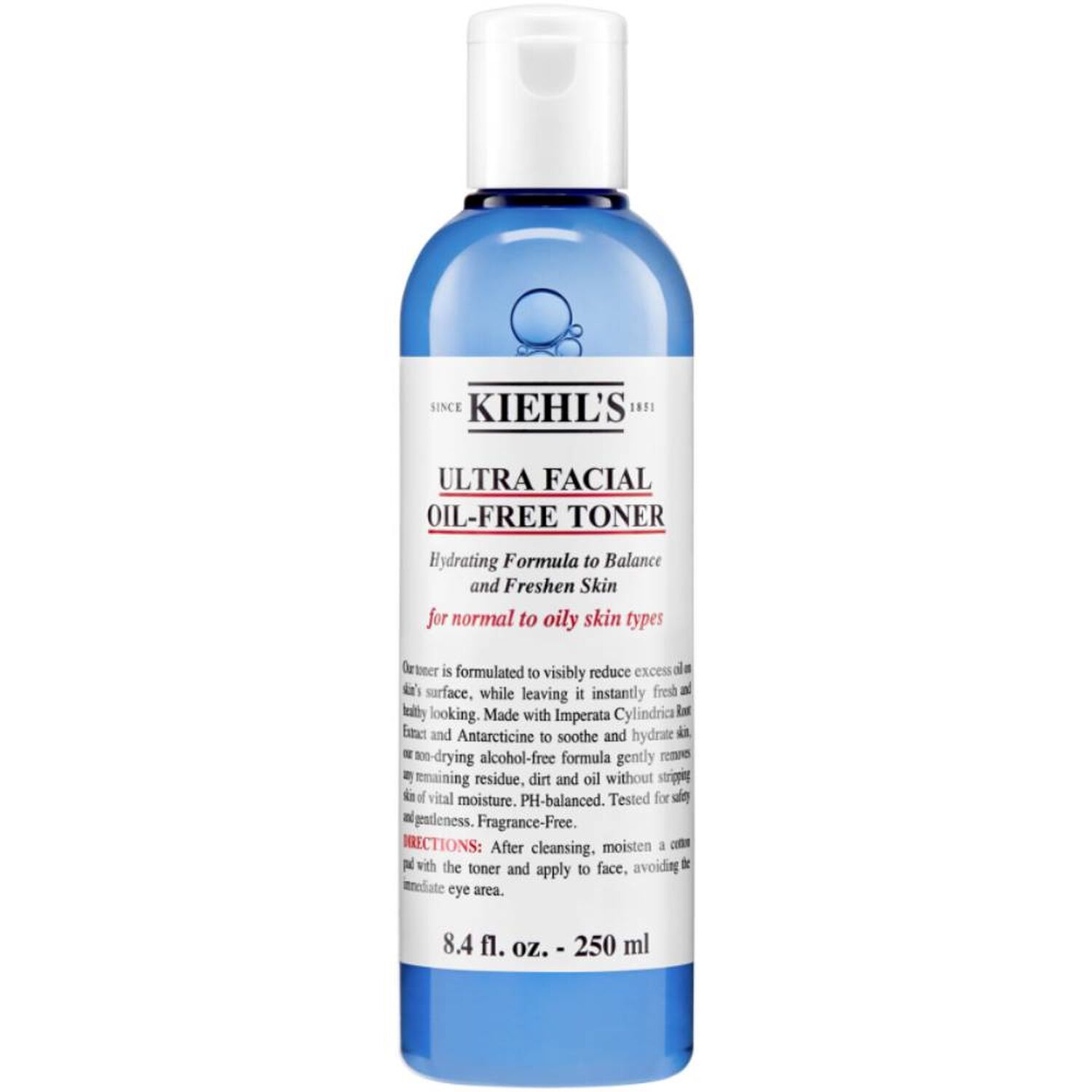 kiehl's Ultra Facial Oil-Free Toner Tonique sans corps gras peaux normales à grasses 250 ml