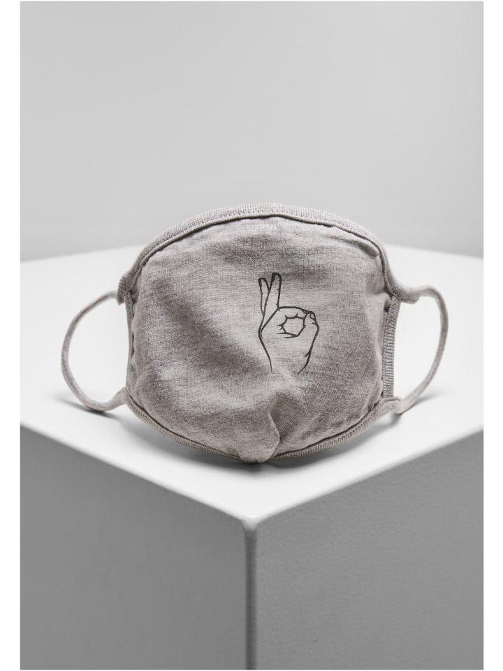 Mister Tee Mister Tee Gesichtsmasken in heather grey günstig kaufen onesize