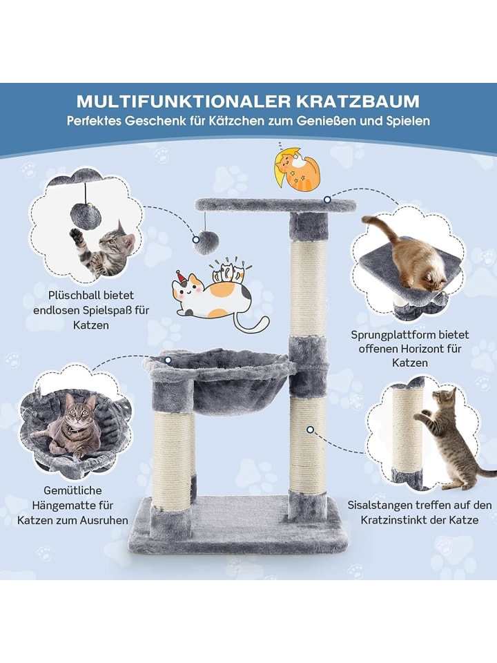COSTWAY Kratzbaum 64cm in Grau günstig kaufen onesize